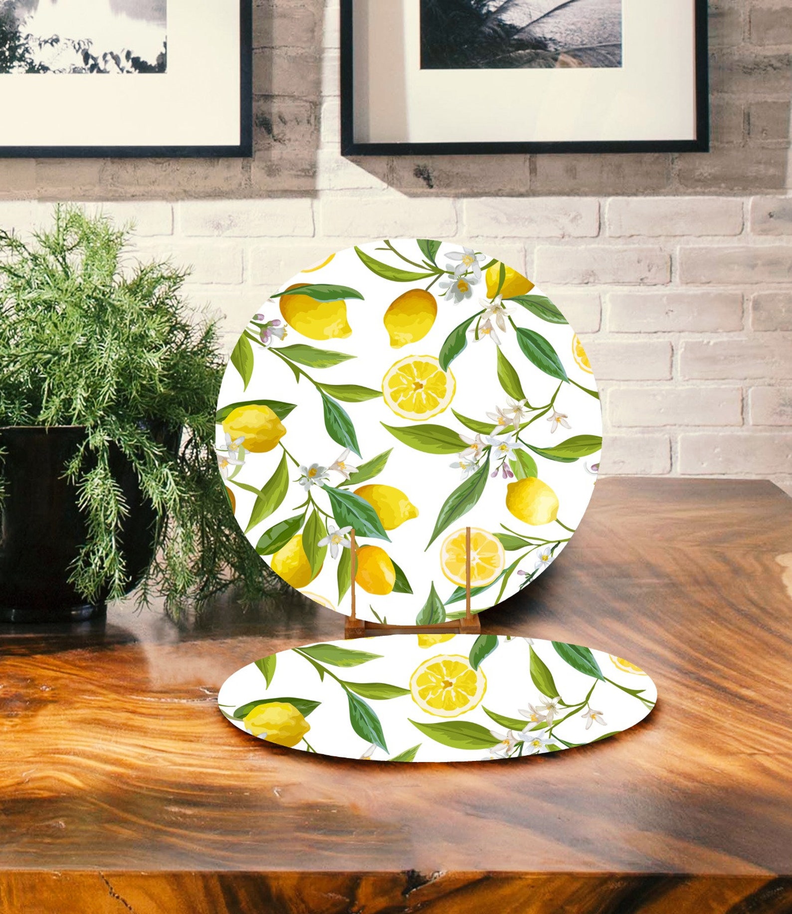 Lemon Placemat Set Lemon Table Mat Lemon Kitchen Etsy UK