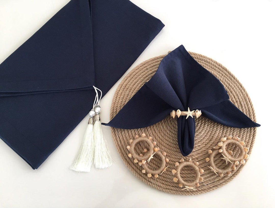 Nautical Napkin Rings, Sea Shells Napkin Rings, Marine Napkin Rings