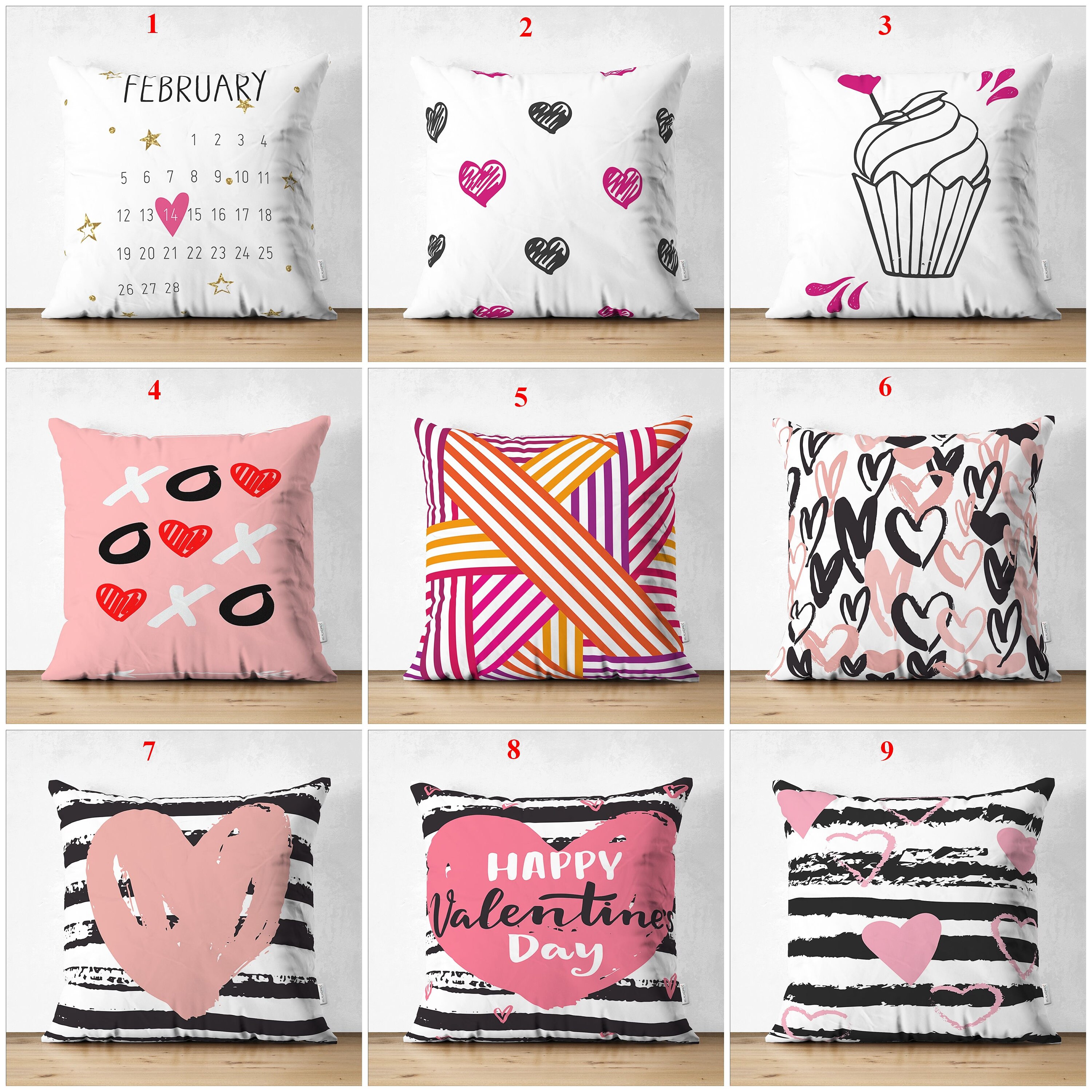 Valentine s Day Pillow Covers Gift for Women Valentine s Day Gift Love Themed Pillow Shams Engagement Present Heart Pillow Protectors Etsy