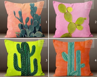Desert Plant Pillow Cover, Cactus Pillow Case, Cactus Cushion