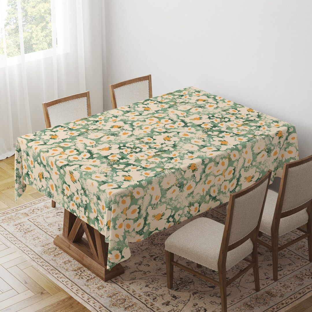 Flower Style Table Sheet Ethnic Indian Pattern Table Cover Etsy