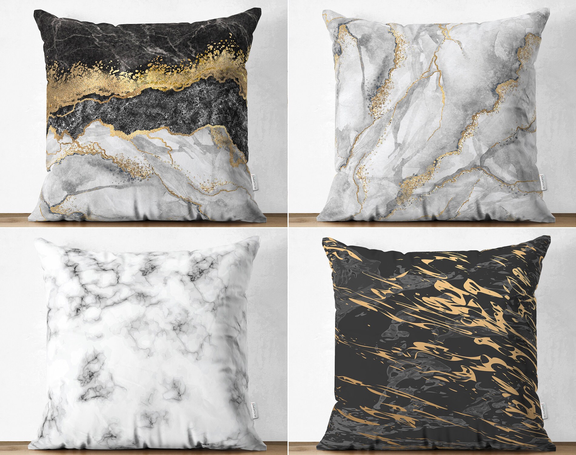 White marble pillow sales