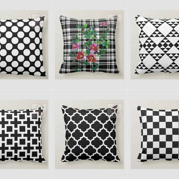 Checkers Pattern Pillow Cover, Checked Cushion Case, Plus Sign Design Pillow Topper, Hourglass Pattern Pillow Sham, Patio Decoration