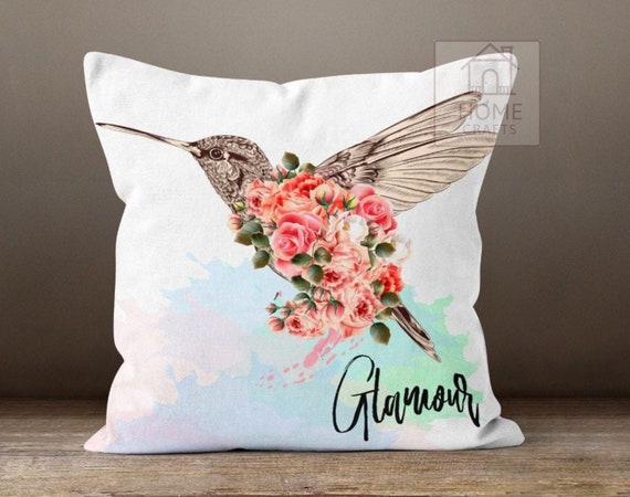Cotton Canvas Floral Embroiderey Cushion Cover 45x45 Pillow Cover
