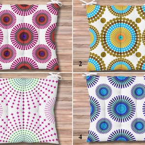 Mandala Pattern Puffy Chair Pads, Abstract Circles Indoor and Outdoor Chair Cushion, Boho Cushion Pads, Sunshine Bench Cushion, Home Decor