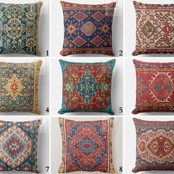 Traditional Pattern Pillow Cover, Rug Design Pillow Cases, Turkish Carpet Pattern Throw Pillow Topper, Southwestern Pillow Sham, Home Decor