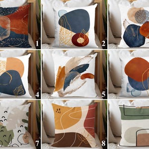 Boho Abstract Pillow Cover, Line Art Pillowcase, Modern Cushion Cover, Minimalist Pillow Sham, Watercolor Throw Pillow Slipcovers, Home Gift