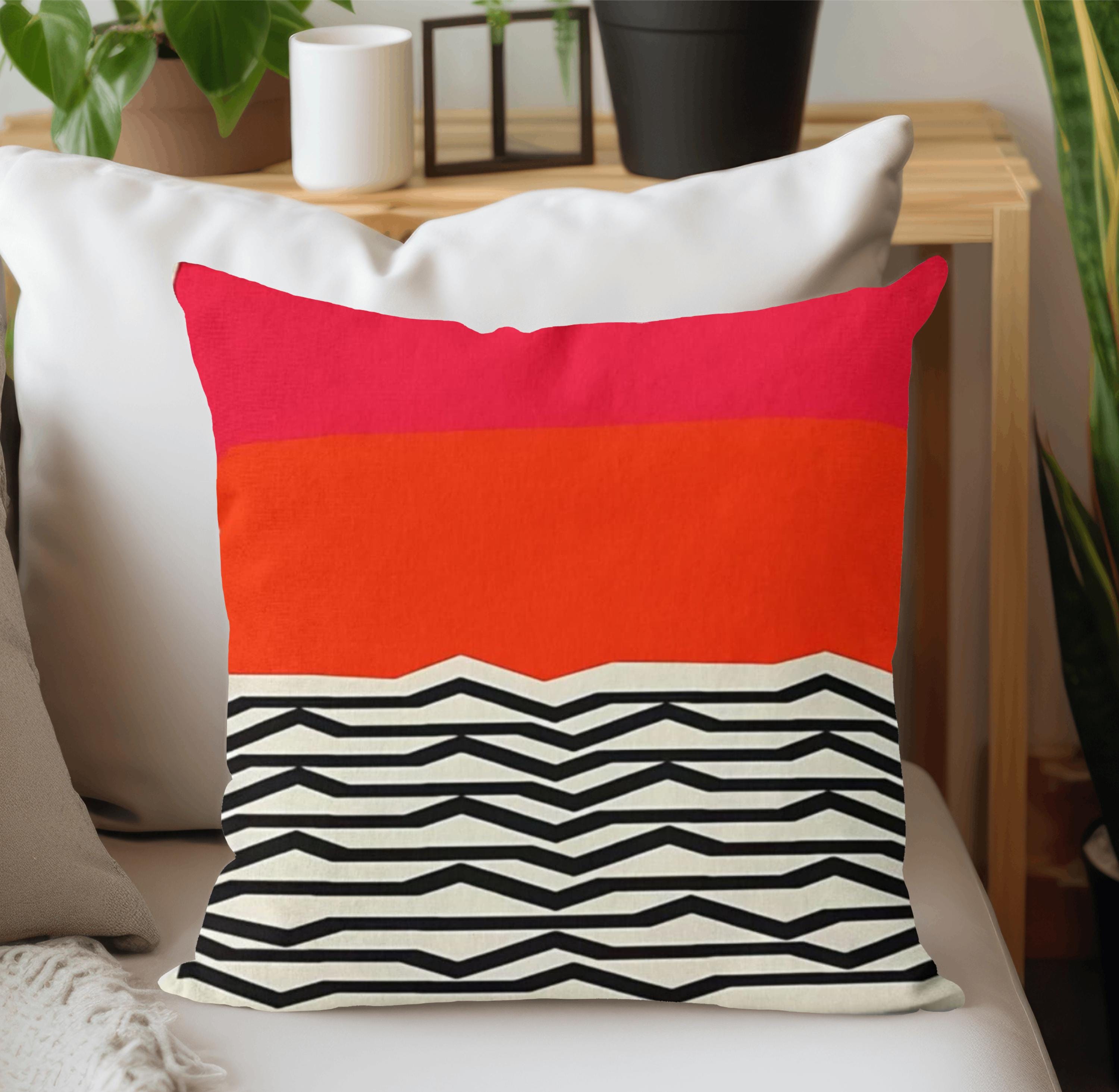 ミッドセンチュリー クッションカバー、北欧スカンジナビア風