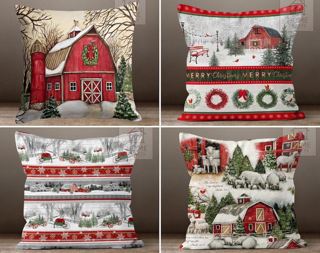 Modern Farmhouse Christmas Pillow Cover – Eva & Co