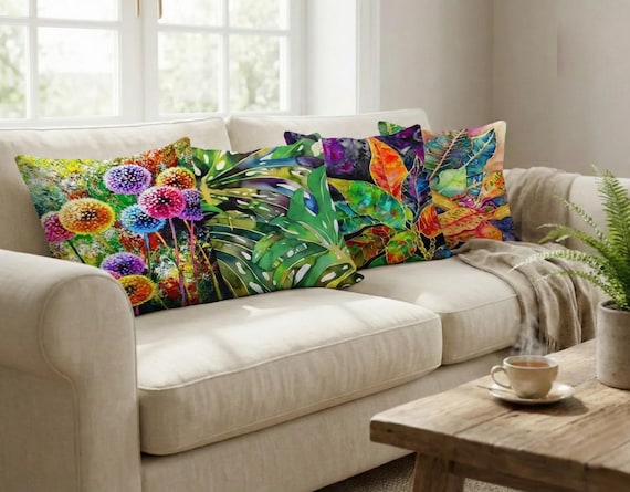 Tropische Bltter Kissenhlle, Monstera Kissenbezug - Etsy sterreich