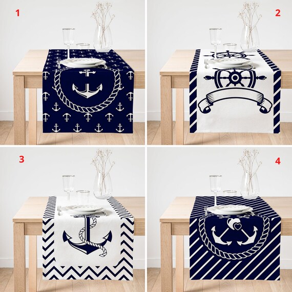Anchor Table Decor Blue White Covers Navy Kitchen Denmark - Anchor Home Decor Table Anchor Table Decor Blue White Covers Navy Kitchen Denmark - Anchor Home Decor Table