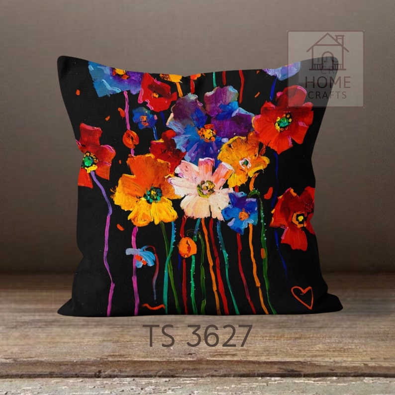 Superbes taies d'oreiller florales colorées, Taies d'oreiller magiques, Coussins d'été, Oreiller décoratif avec différentes tailles, Accessoires de mode pour la maison Pattern #1