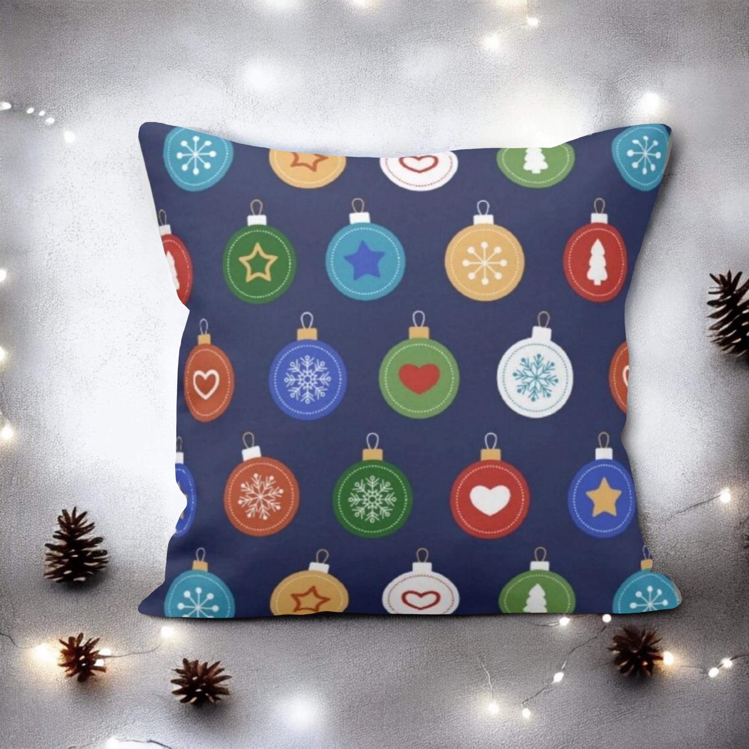 YCOLL Cuscini Natalizi per Divano Federe Cuscini Natalizi Cotone Biancheria Federe Cuscini Divano 40x40 2 Pack Cuscini per Divano per Decorazioni Natalizie