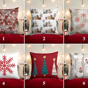 Winter Pillow Cover, Home Pattern Cushion Cover, Snowflake Decorative Pillow Top, Christmas Pillow Case, Xmas Decor 16x16 18x18 20x20 24x24