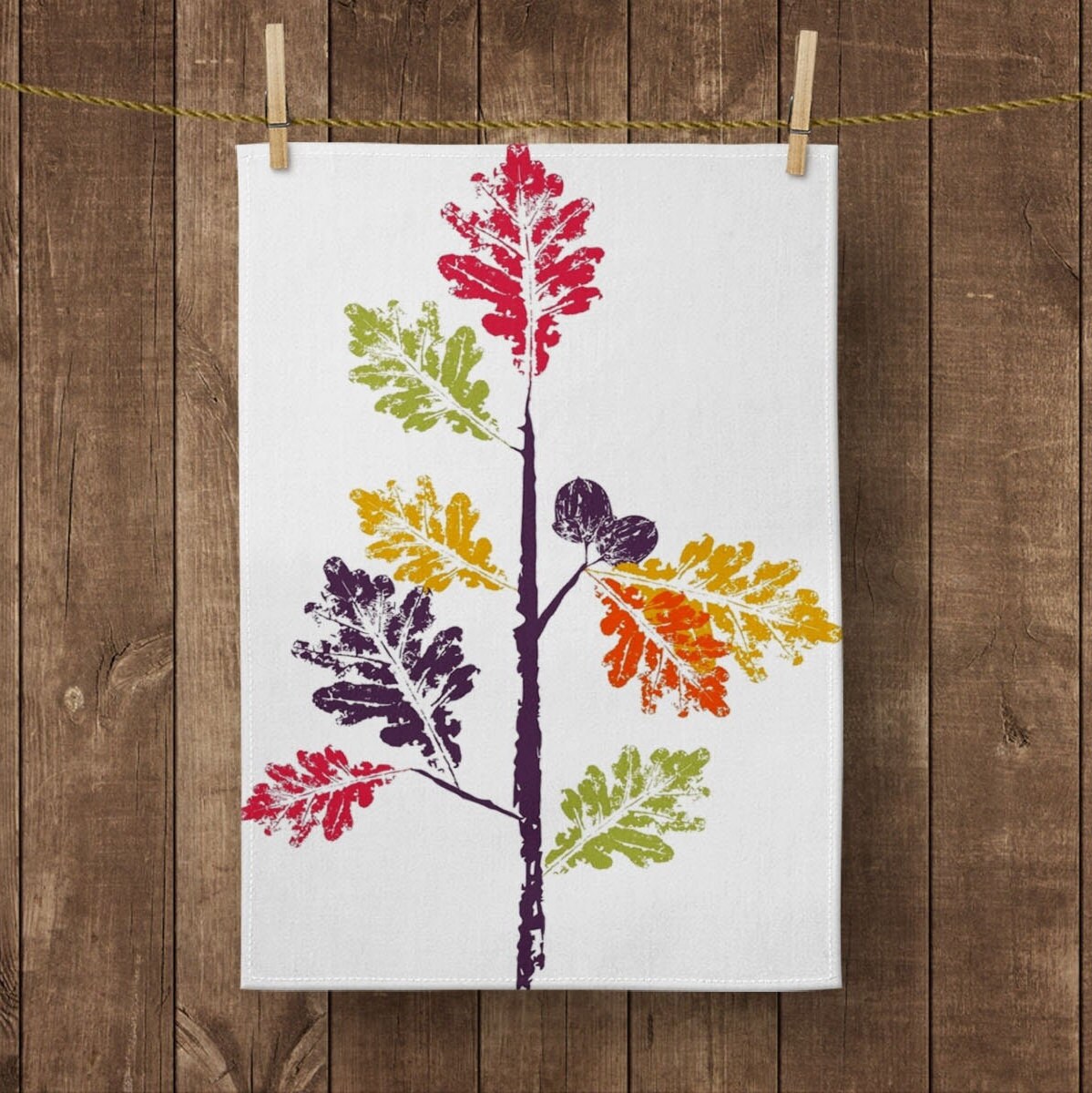 Whaline Herbst-Küchentücher – 4er Pack, 72x48 Cm, Retro-Design