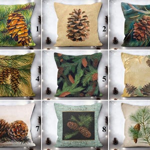 Federa per cuscino con ornamenti a forma di pigna, cuscino a forma di albero di pino, regalo di Babbo Natale segreto, federa per cuscino decorativa, cuscino di Capodanno, federe verdi