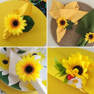 Free Printable Wedding Sunflower Napkin Rings