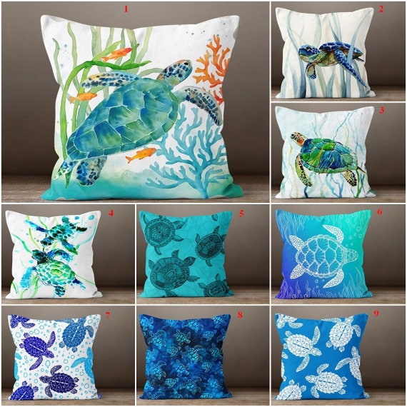 16x16 Multicolor Cute Colorful turtle Shell Design Throw Pillow