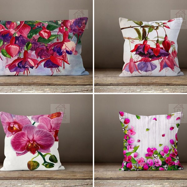 Orchid Flower Pillow Etsy