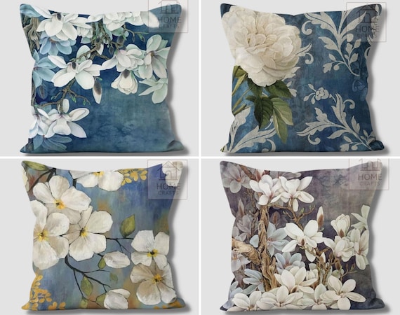 White Floral Pillow Cover Decorative Trend Pillow Case -  Israel