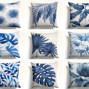 Monstera Blätter Muster Kissenbezüge, Monstera Blätter Design Dekokissen, Bananenblätter Kissen Topper, Tropischer Pflanzenkissen Sham