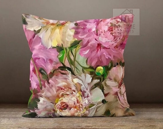 Set di 2 federe per cuscini con fiori primaverili, 30,5 x 50,8