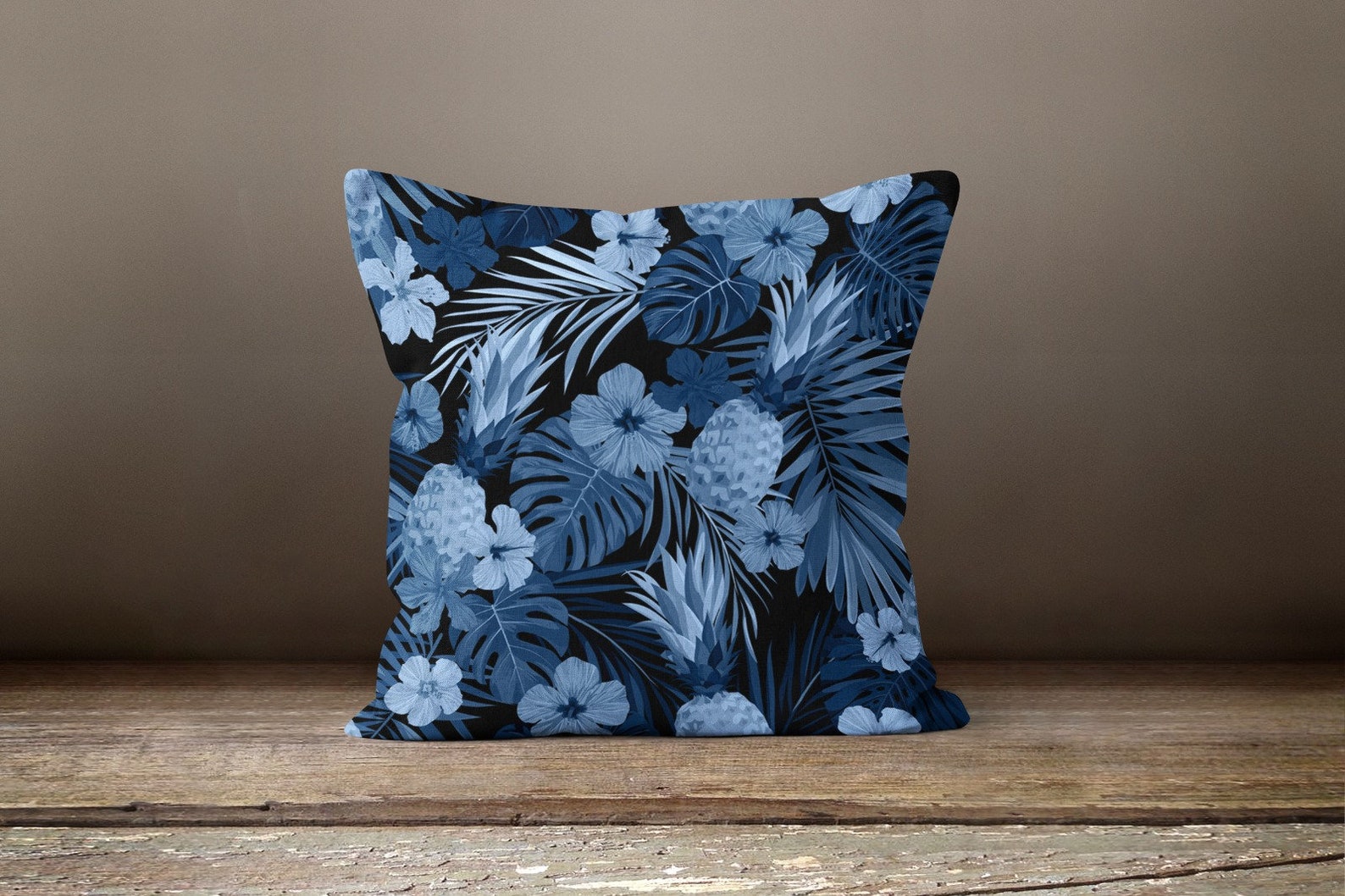Tropical Leaves Pillow Cases Palm Tree Throw Pillows Patio Etsy