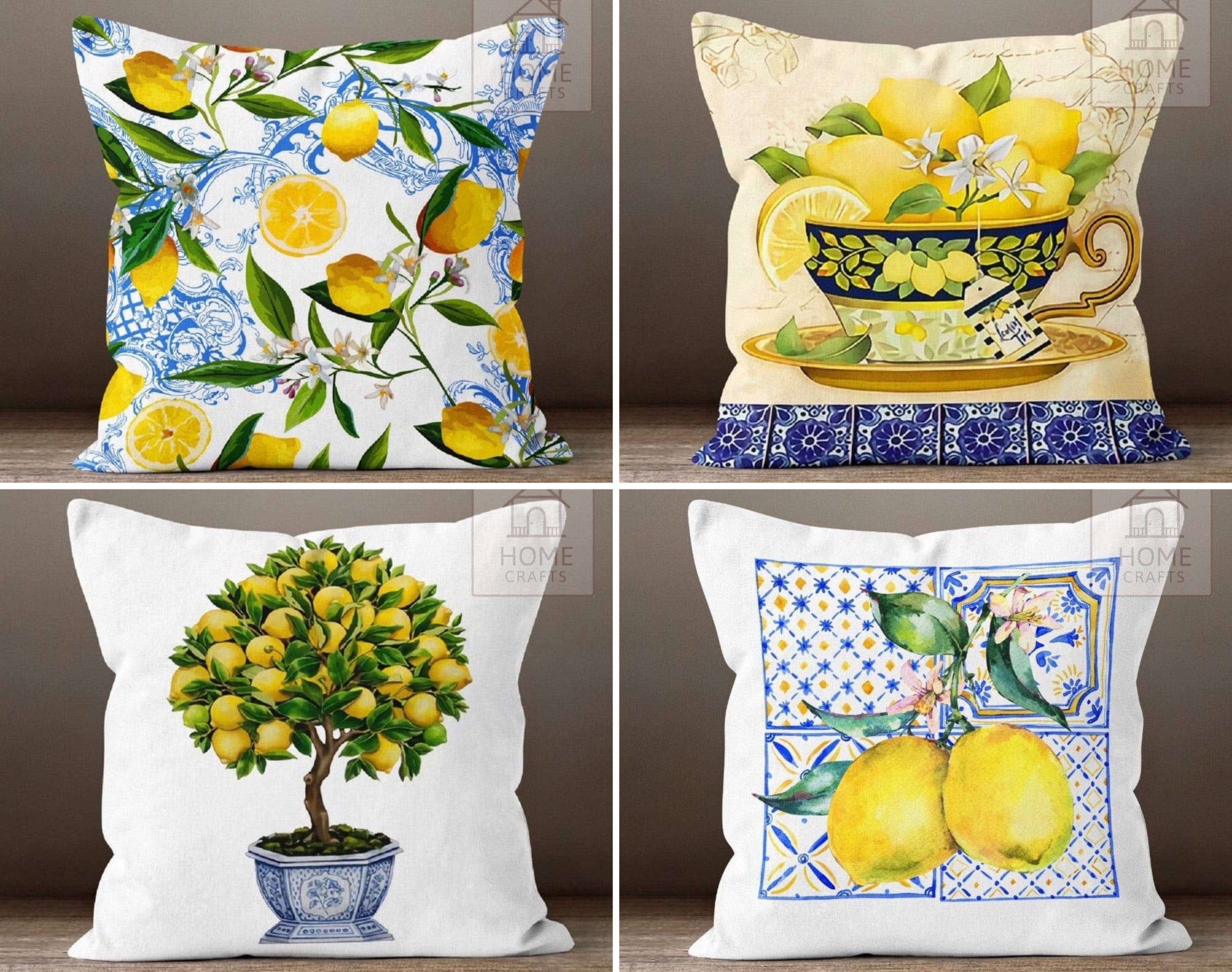 Lemon Cushion Case Lemon Fruit Pillow Cover Yellow Outdoor Pillows Patio Couch Cushion Yellow Lemon Pillow Lemon Design Cushion Covers Etsy