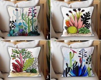 Desert Plant Pillowcase, Cactus Pillow Case, Cactus Cushion Cover