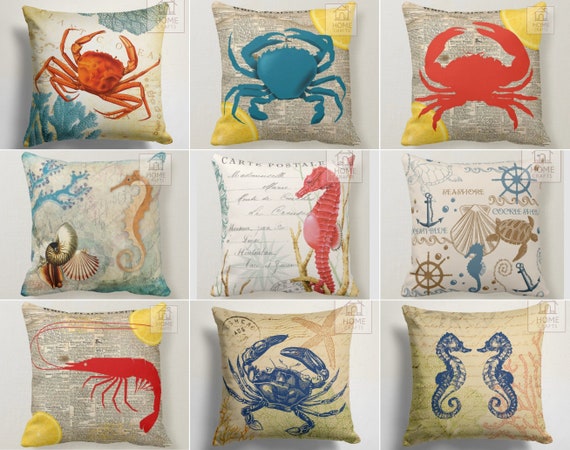 Beach themed pillow cases sale