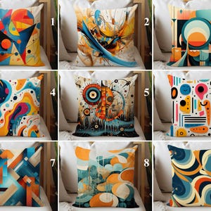 Abstract Graffiti Art Pillow Case, Painted Anarchy Pillow Cover, Funky Pillow Sham, Colorful Geometric Boho Cushion Cover, Housewarming Gift