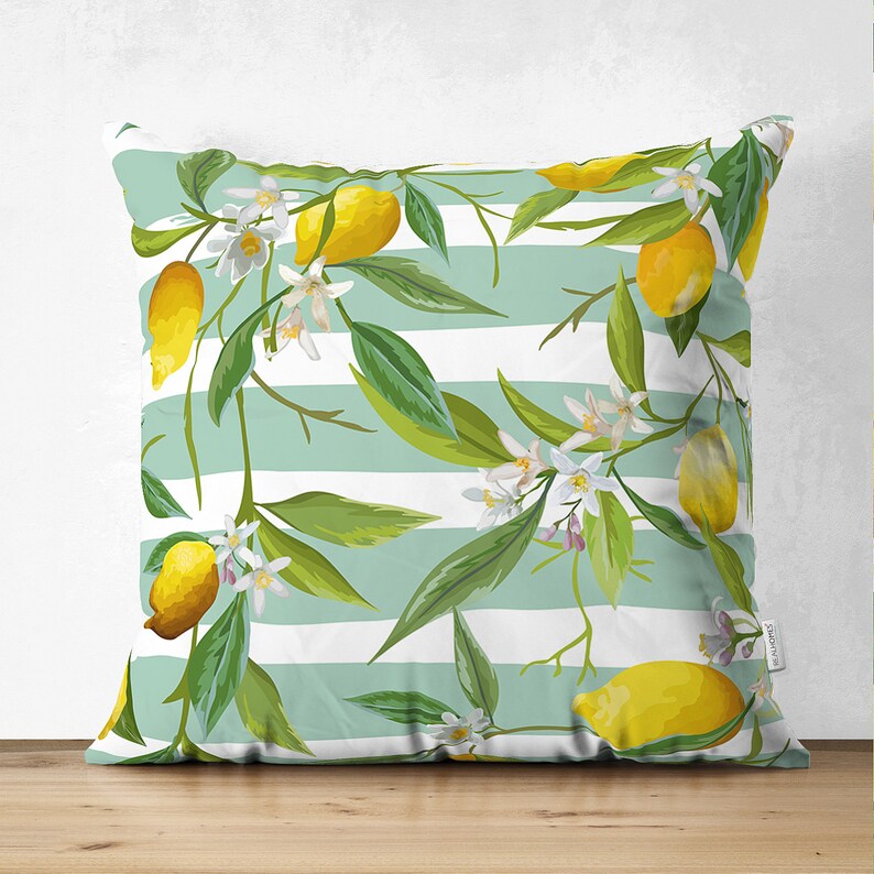 Lemon Pillow Covers, Outdoor Patio Decor, Housewarming Gift Pattern #4