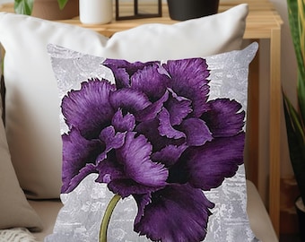 Purple Pillow Cases, Floral Throw Pillow Cover, Summer Trend