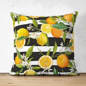 Lemon Pillow Covers, Outdoor Patio Decor, Housewarming Gift Pattern #1