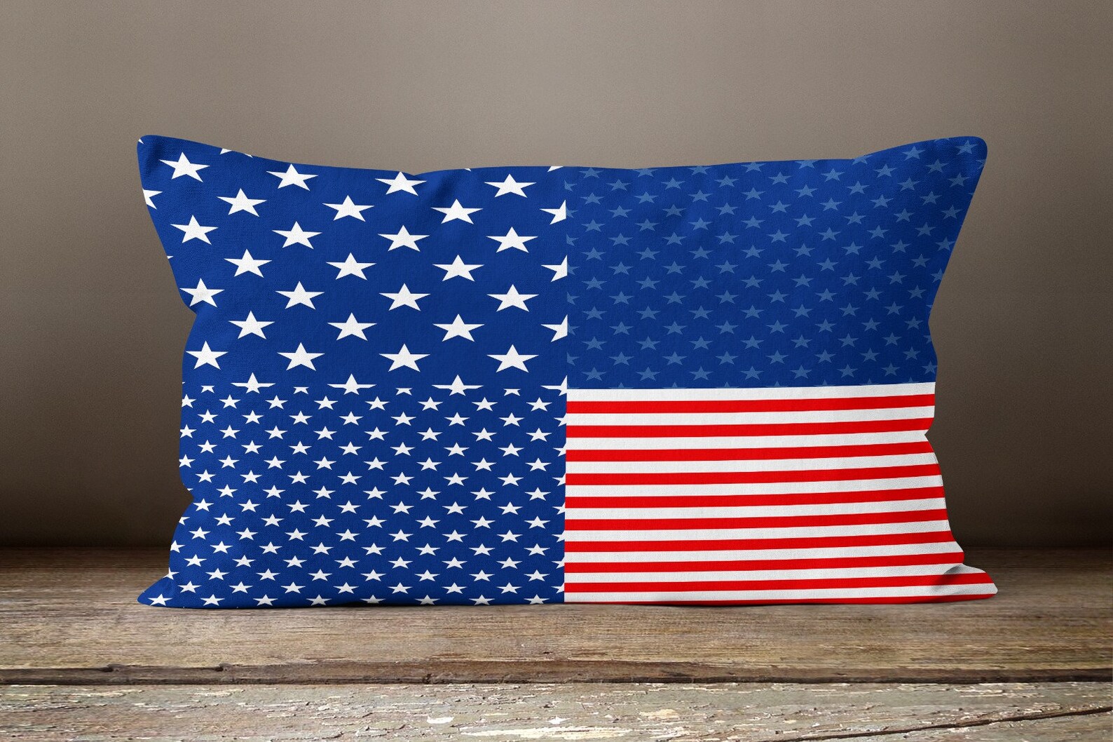 American Flag Pillow Cover USA Flag Pillow Case Red Blue Etsy