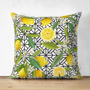 Lemon Pillow Covers, Outdoor Patio Decor, Housewarming Gift Pattern #2