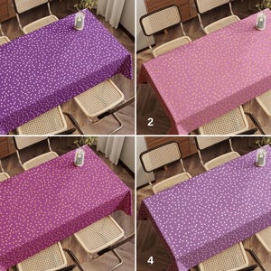 Polka Dot Pattern Tablecloth, Retro Spotted Table Linen, Dotted Table Cover, Vintage Polka Dot Dining Table Sheets, Kitchen Table Decor,