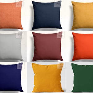 Plain Colors Pillow Cover, Stylish Decorative Cushion Case, Soft Throw Pillowcase, Solid Colors Pillow Sham, Colorful Pillow Top, Home Decor