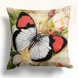 Coussin Décoratif Papillon – Impression Colorée, Dimensions 40 X 30 Cm, En Peluche Et éponge Douce | Pour Canapé, Lit, Salon, Décoration Intérieure Chaleureuse Et Fun - 7