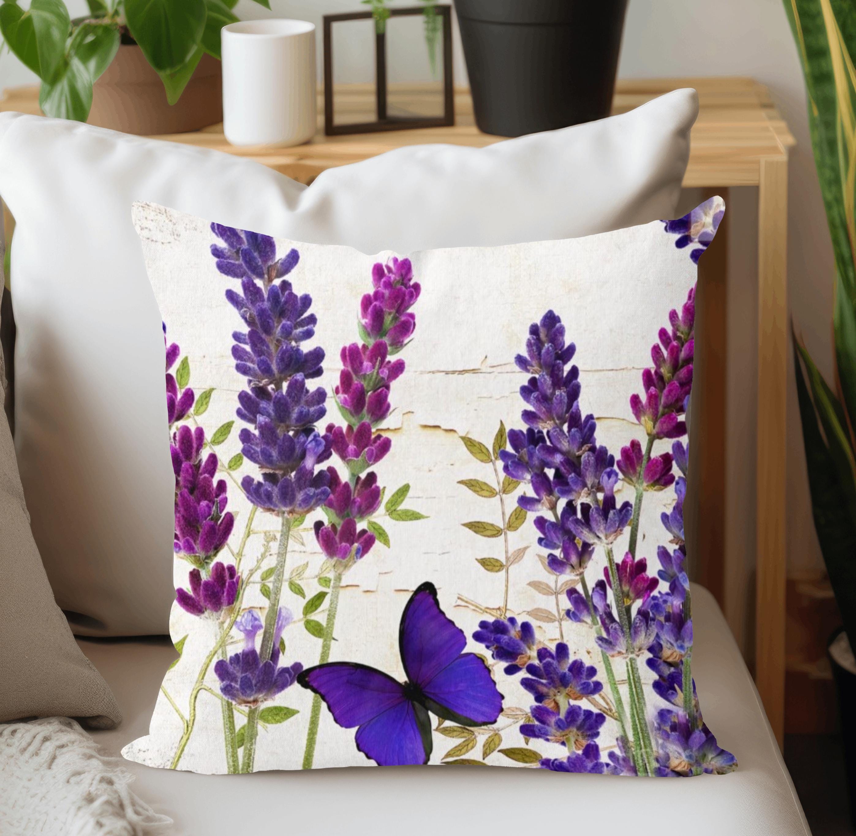 Lilac Dandelion Throw Pillow Cover - 12x20 Inch Decorative Boudoir Cushion Case