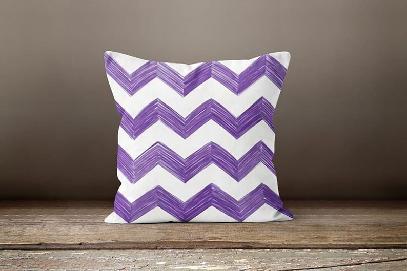 Purple Pillow Cases Floral Throw Pillow Summer Trend Cushion Etsy