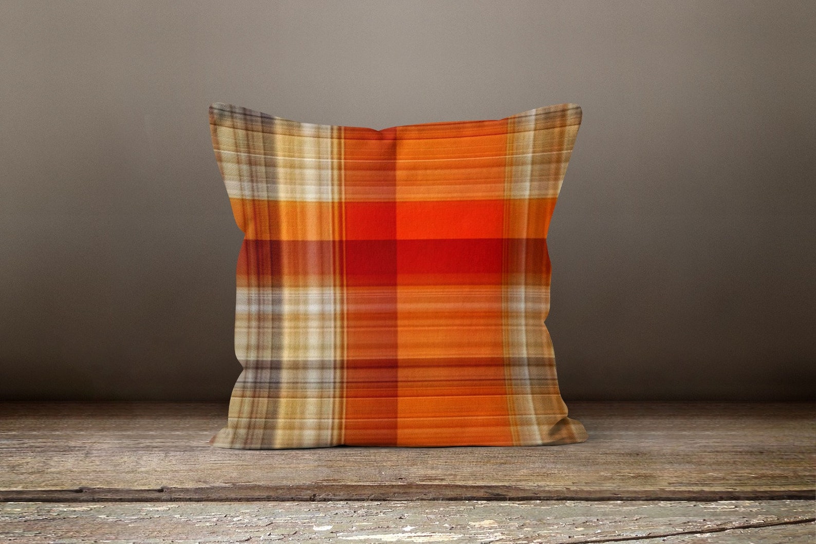 Orange Brown Pillow Covers Autumn Cushion Case Fall Trend Etsy