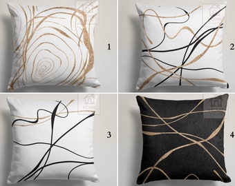 Abstract Line Art Pillow Covers, Fashionable Throw Pillowcase, Creative Bedroom Pillow Sham, Modern Pillow Top, Minimalist Home Decoration