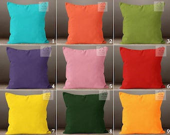 Solid Color Sofa Pillow Sham, Stylish Decorative Cushion Cover, Soft Square Pillow Case, Plain Color Pillow Cover, Comfy Toss Pillow Topper