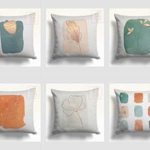 Abstract Drawing Pillow Cover, Modern Graphic Design Pillow Case, Contemporary Art Accent Cushion Cover, Unique Stylish Inspirational Pillow