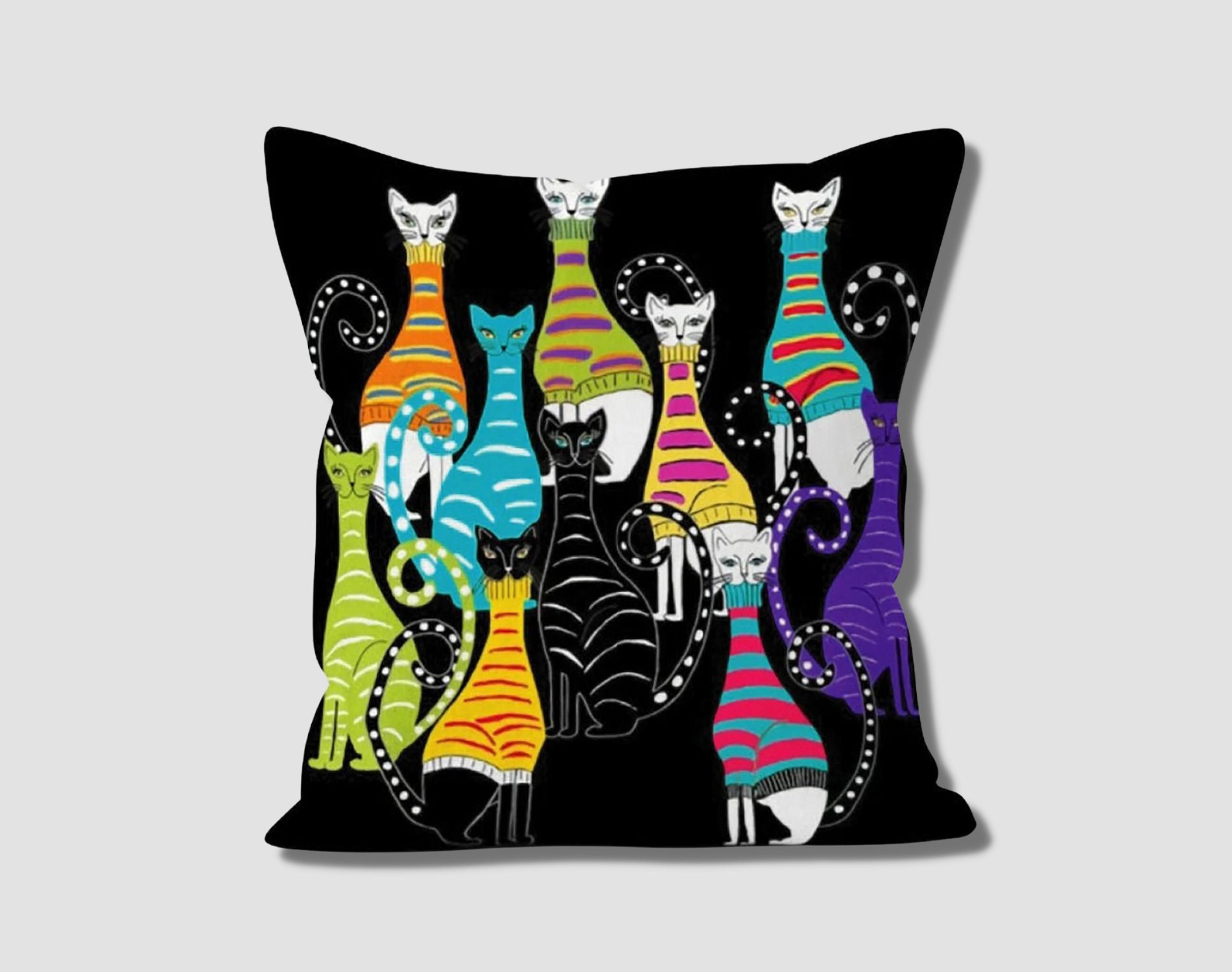 Cat Pillow Covers Cat Gift Ideas Cat Pillow Case Decorative - Etsy