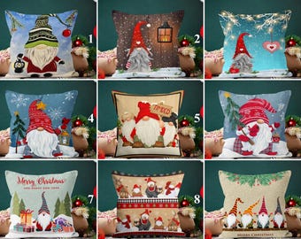 クリスマスクッションカバー雪だるまスノーマンインテリア小物可愛いイラスト人気冬 クリスマスクッションカバー雪だるまスノーマンインテリア小物可愛い