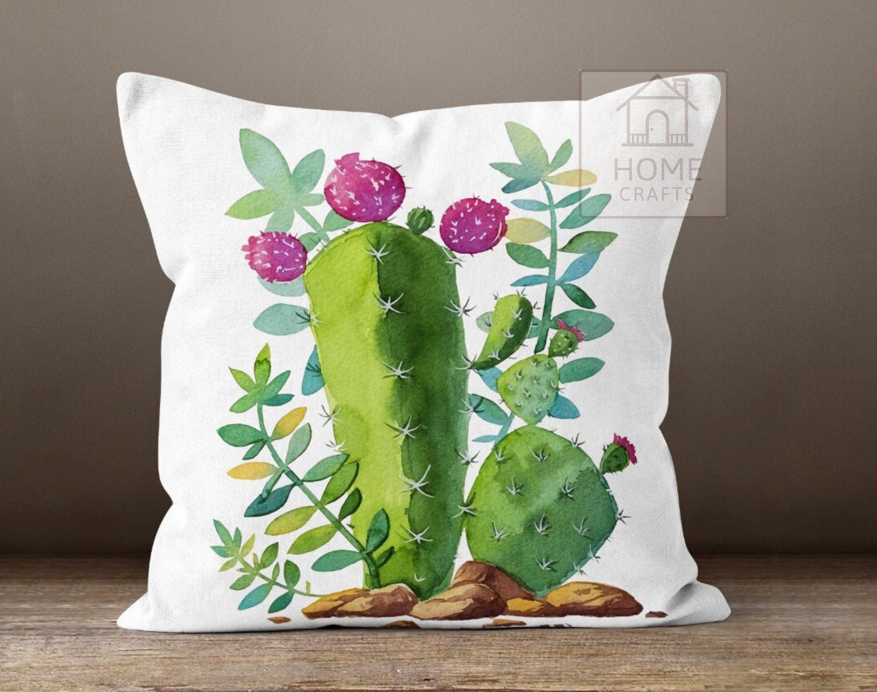 Funda De Cojines Decorativa Flor De Cactus Rosa Fundas De Cojín
