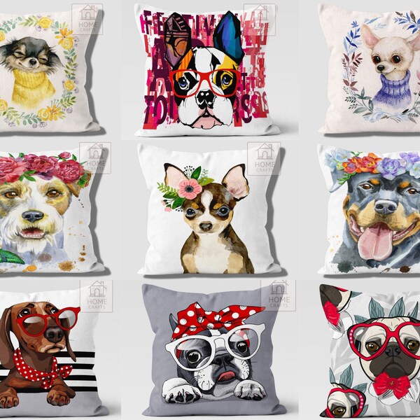 Dog Throw Pillows Etsy
