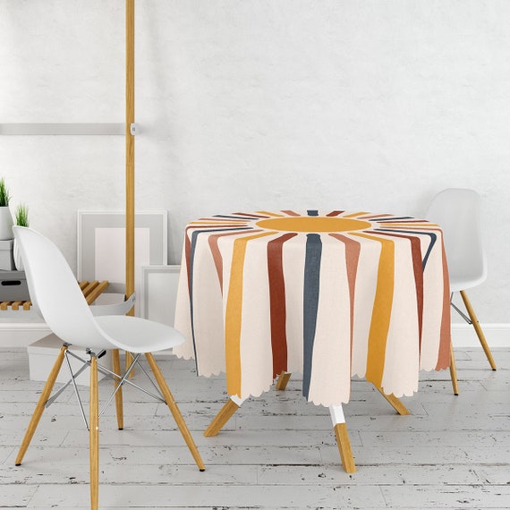 Yourtablecloth Tovaglia Rotonda In Vinile Con Elastico E Retro In Flanella | Stampa Cammello | 36 Cm - 6